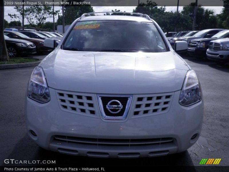 Phantom White / Black/Red 2009 Nissan Rogue SL