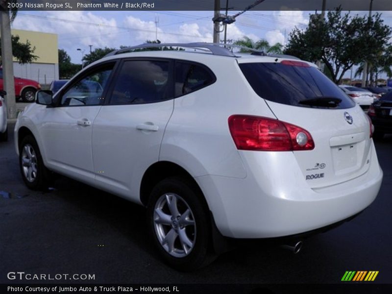 Phantom White / Black/Red 2009 Nissan Rogue SL