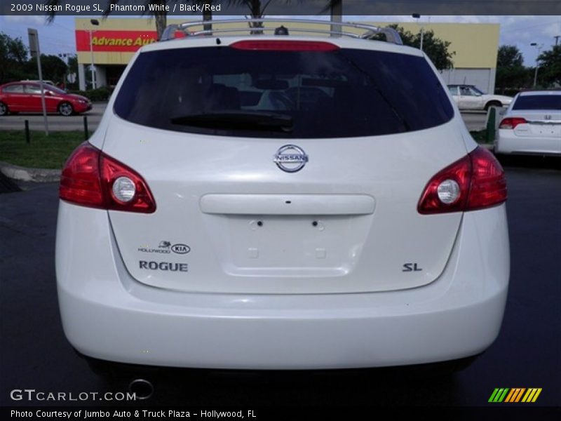 Phantom White / Black/Red 2009 Nissan Rogue SL