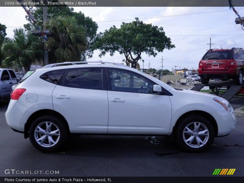 Phantom White / Black/Red 2009 Nissan Rogue SL