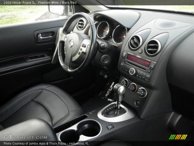Phantom White / Black/Red 2009 Nissan Rogue SL