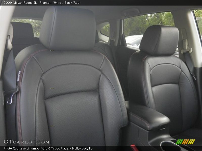 Phantom White / Black/Red 2009 Nissan Rogue SL