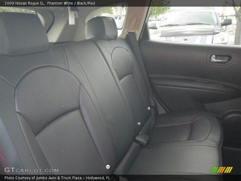 Phantom White / Black/Red 2009 Nissan Rogue SL