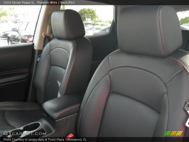 Phantom White / Black/Red 2009 Nissan Rogue SL