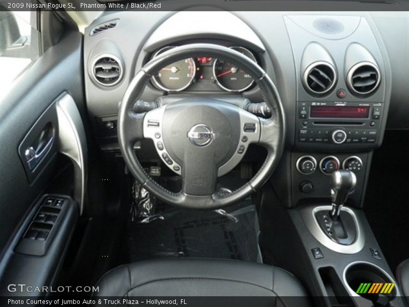 Phantom White / Black/Red 2009 Nissan Rogue SL