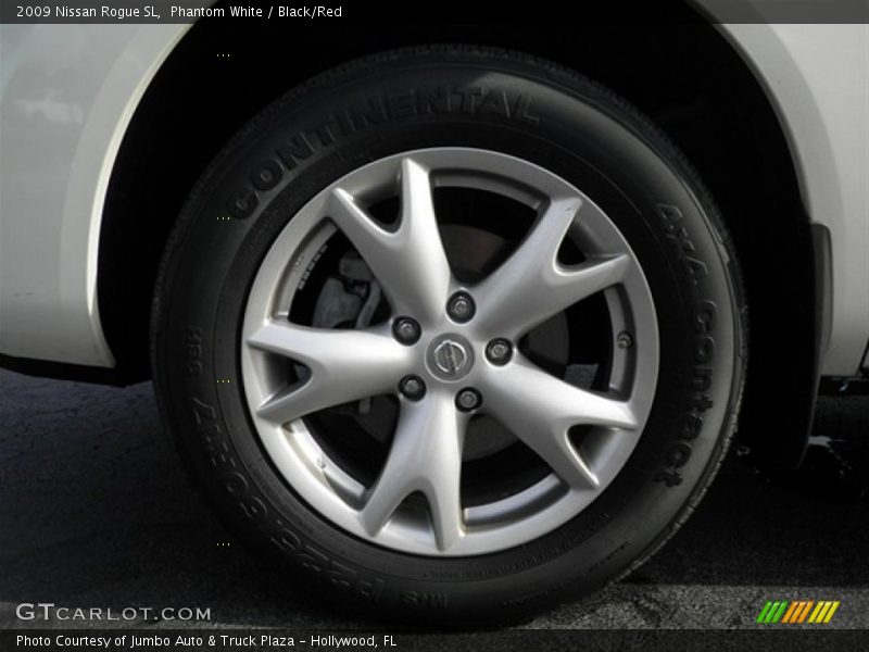 Phantom White / Black/Red 2009 Nissan Rogue SL