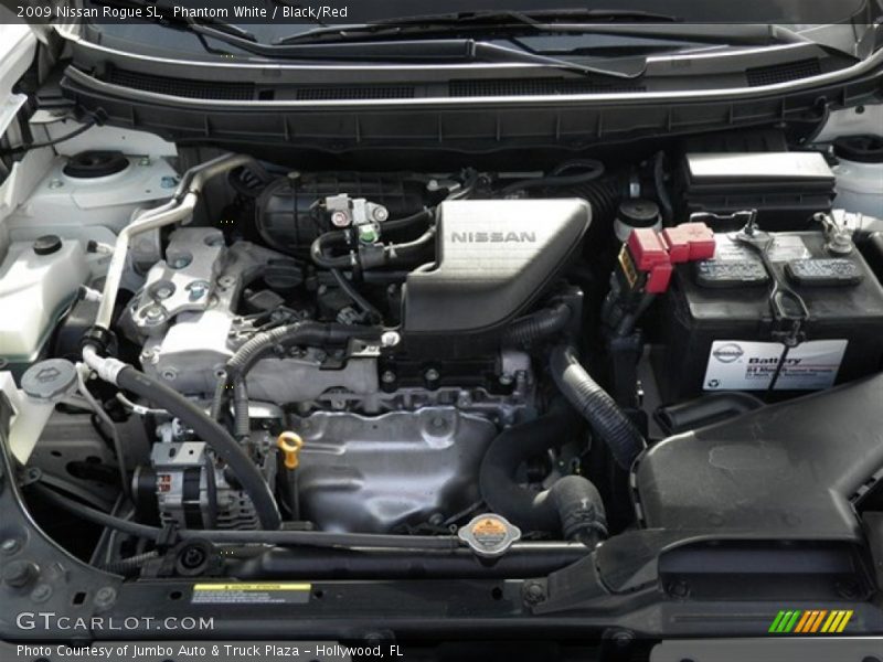 Phantom White / Black/Red 2009 Nissan Rogue SL