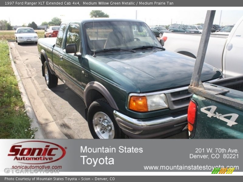 Medium Willow Green Metallic / Medium Prairie Tan 1997 Ford Ranger XLT Extended Cab 4x4