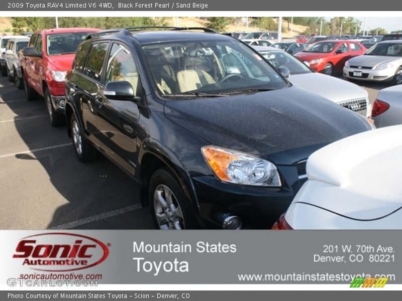 Black Forest Pearl / Sand Beige 2009 Toyota RAV4 Limited V6 4WD