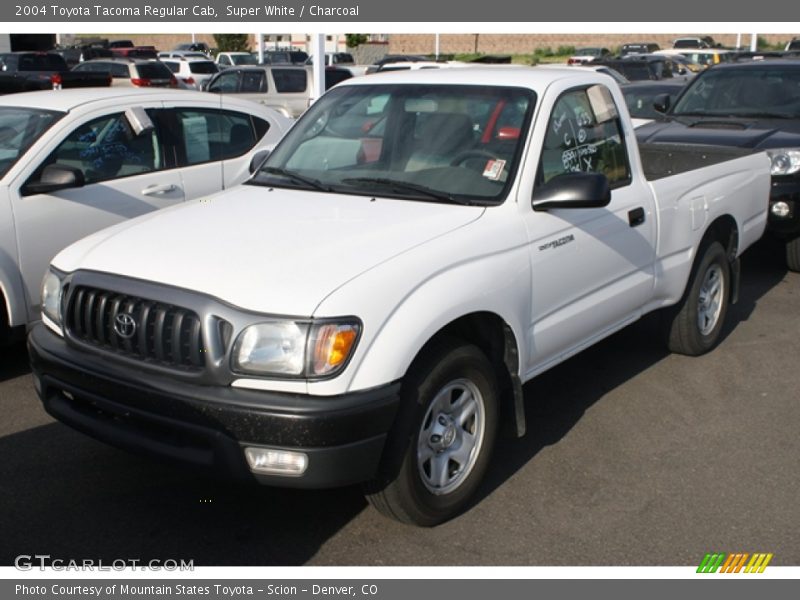 Super White / Charcoal 2004 Toyota Tacoma Regular Cab