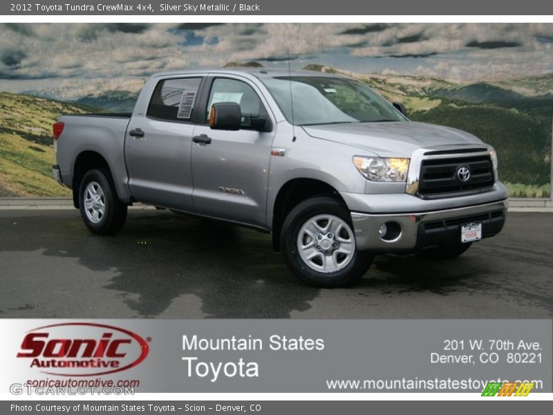 Silver Sky Metallic / Black 2012 Toyota Tundra CrewMax 4x4