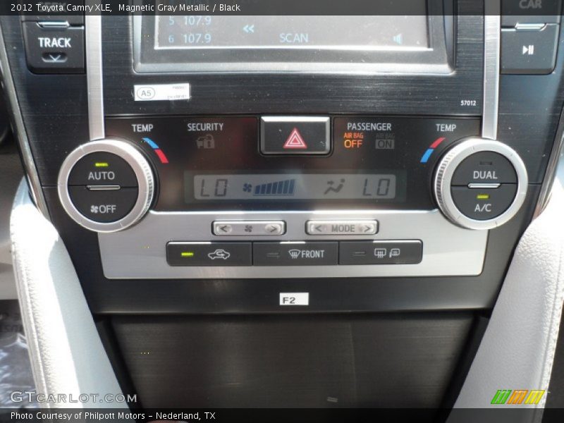 Magnetic Gray Metallic / Black 2012 Toyota Camry XLE