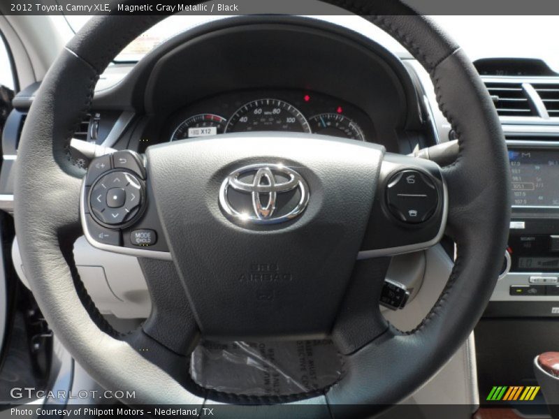 Magnetic Gray Metallic / Black 2012 Toyota Camry XLE
