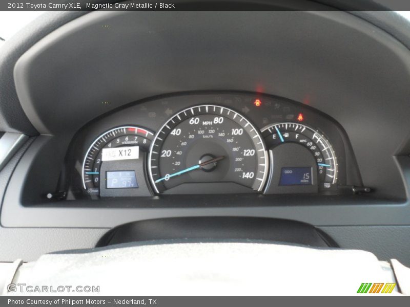 Magnetic Gray Metallic / Black 2012 Toyota Camry XLE