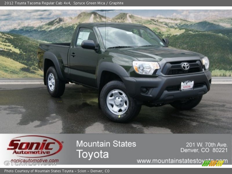 Spruce Green Mica / Graphite 2012 Toyota Tacoma Regular Cab 4x4
