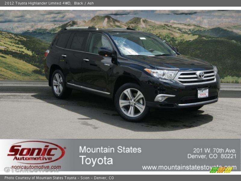 Black / Ash 2012 Toyota Highlander Limited 4WD