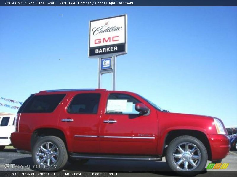 Red Jewel Tintcoat / Cocoa/Light Cashmere 2009 GMC Yukon Denali AWD