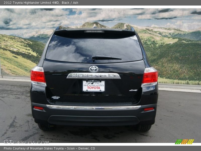 Black / Ash 2012 Toyota Highlander Limited 4WD
