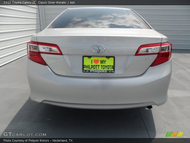 Classic Silver Metallic / Ash 2012 Toyota Camry LE