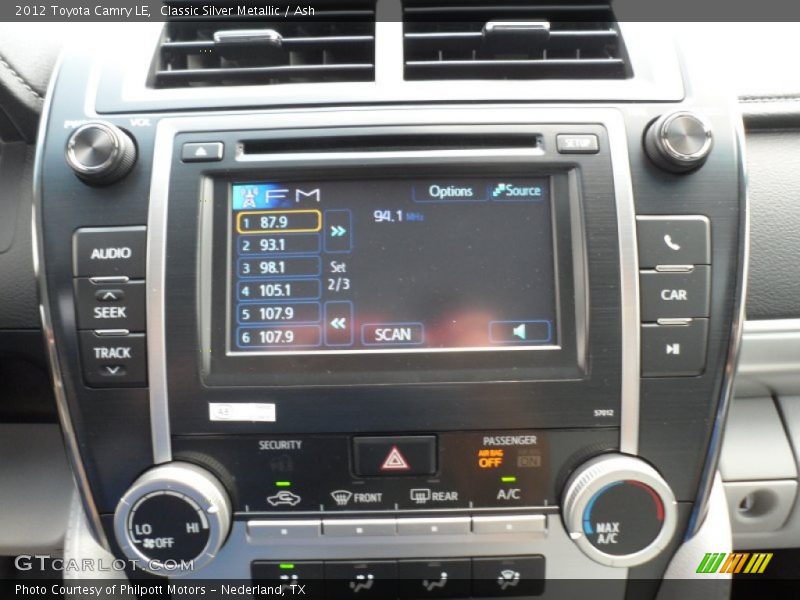 Classic Silver Metallic / Ash 2012 Toyota Camry LE