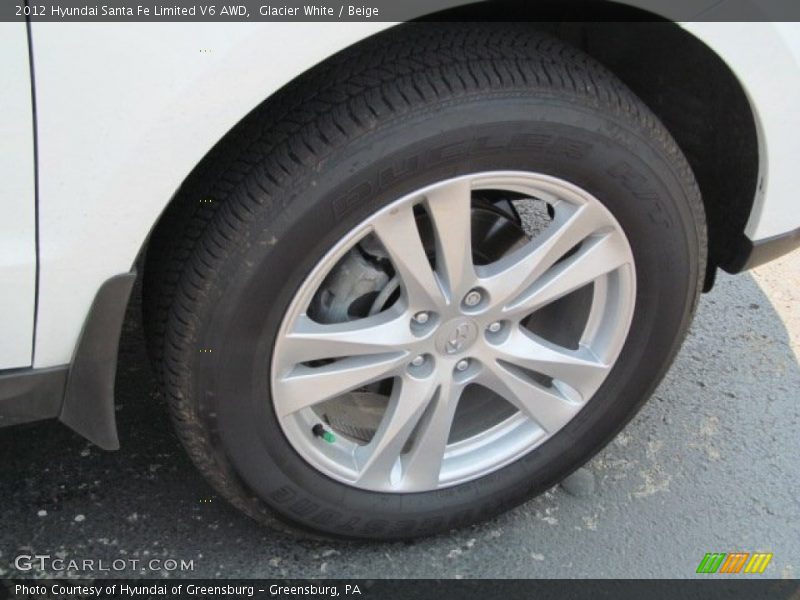 Glacier White / Beige 2012 Hyundai Santa Fe Limited V6 AWD