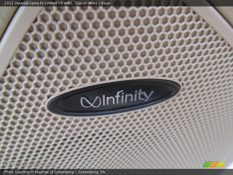 Glacier White / Beige 2012 Hyundai Santa Fe Limited V6 AWD