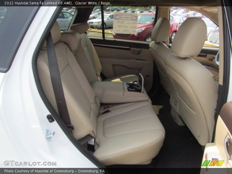Glacier White / Beige 2012 Hyundai Santa Fe Limited V6 AWD