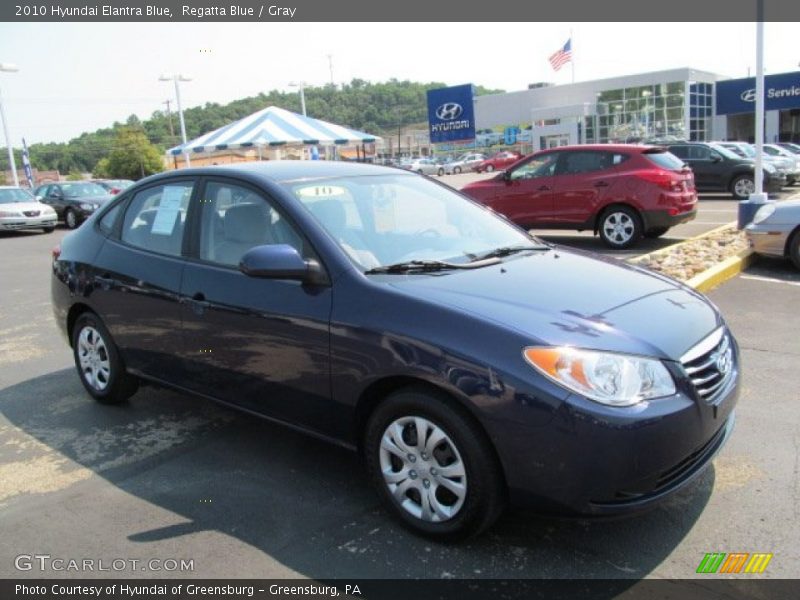 Regatta Blue / Gray 2010 Hyundai Elantra Blue