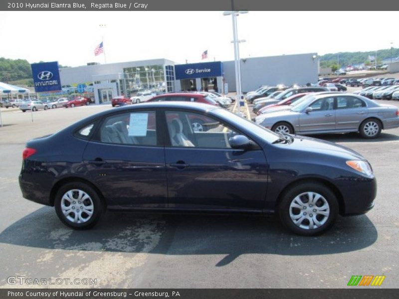 Regatta Blue / Gray 2010 Hyundai Elantra Blue