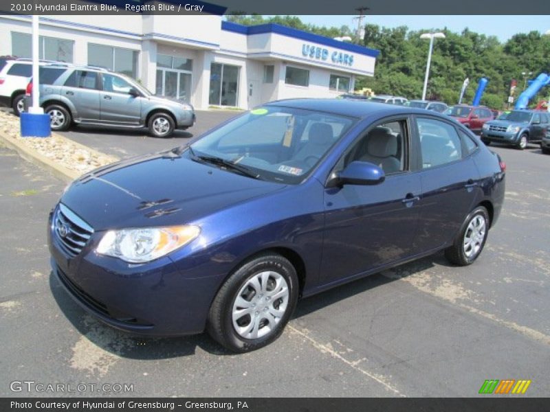 Regatta Blue / Gray 2010 Hyundai Elantra Blue