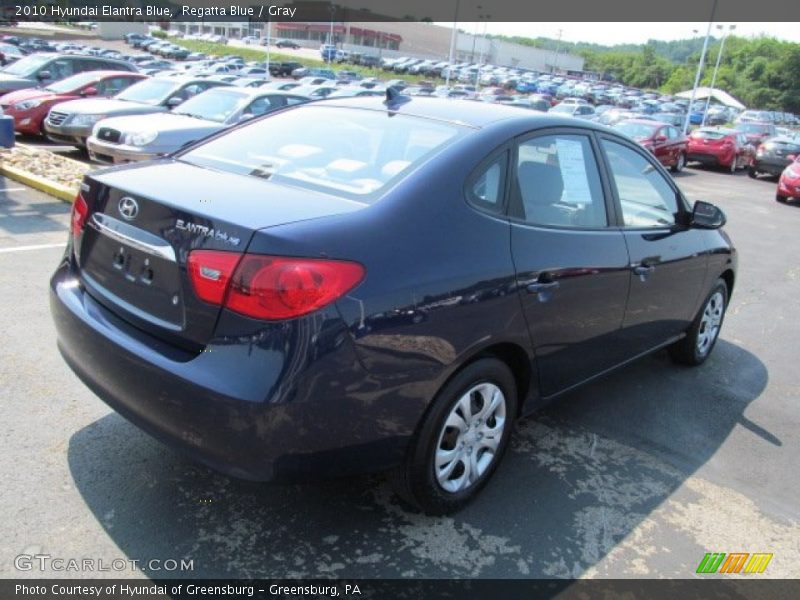 Regatta Blue / Gray 2010 Hyundai Elantra Blue