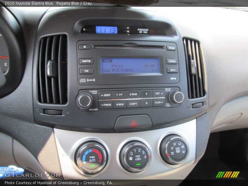 Controls of 2010 Elantra Blue