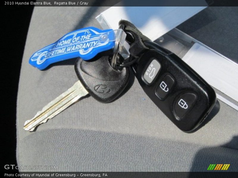 Keys of 2010 Elantra Blue