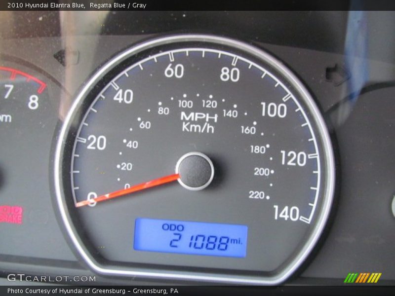 Regatta Blue / Gray 2010 Hyundai Elantra Blue