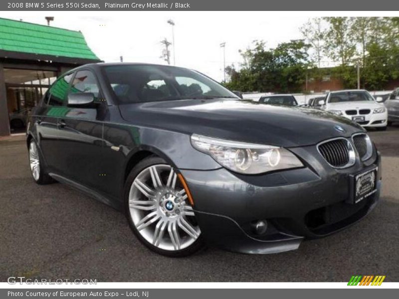 Platinum Grey Metallic / Black 2008 BMW 5 Series 550i Sedan