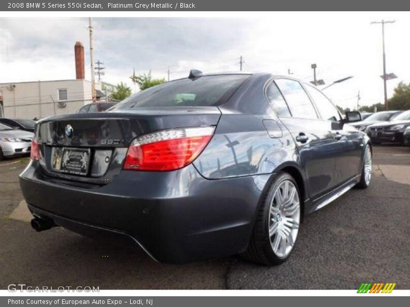 Platinum Grey Metallic / Black 2008 BMW 5 Series 550i Sedan