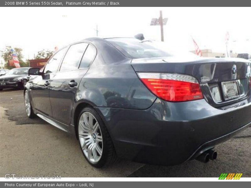 Platinum Grey Metallic / Black 2008 BMW 5 Series 550i Sedan