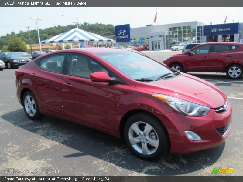 Red Allure / Beige 2013 Hyundai Elantra GLS