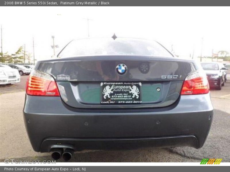 Platinum Grey Metallic / Black 2008 BMW 5 Series 550i Sedan