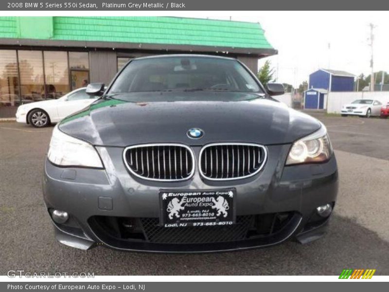 Platinum Grey Metallic / Black 2008 BMW 5 Series 550i Sedan