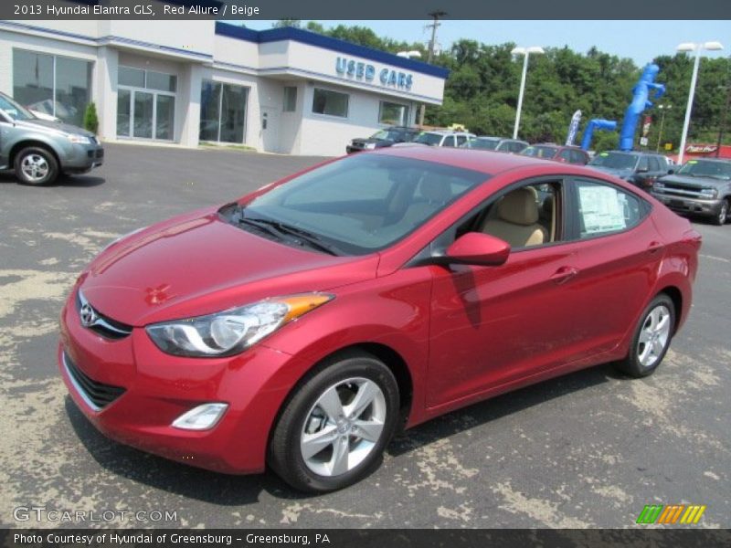 Red Allure / Beige 2013 Hyundai Elantra GLS