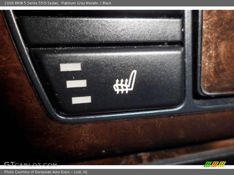 Platinum Grey Metallic / Black 2008 BMW 5 Series 550i Sedan