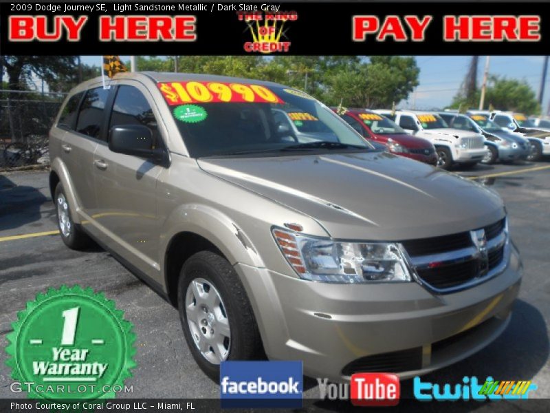 Light Sandstone Metallic / Dark Slate Gray 2009 Dodge Journey SE