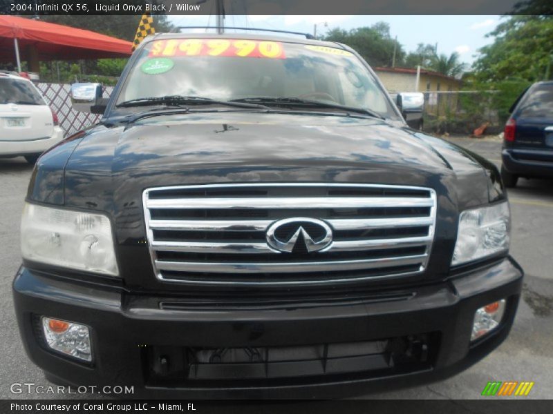 Liquid Onyx Black / Willow 2004 Infiniti QX 56