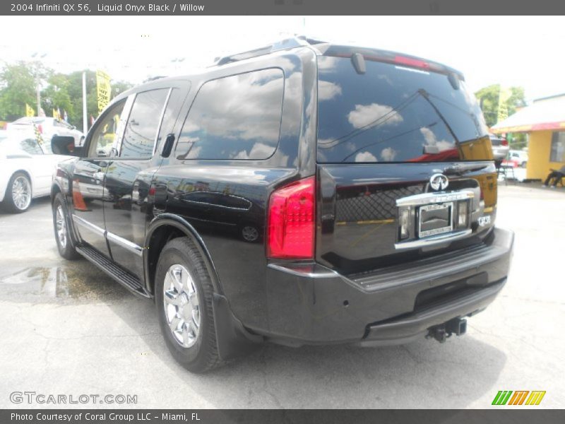 Liquid Onyx Black / Willow 2004 Infiniti QX 56