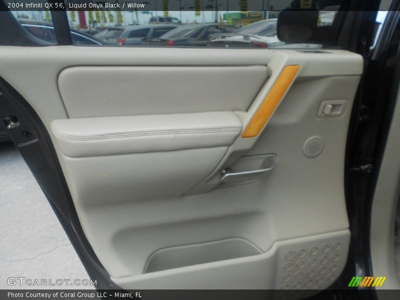 Liquid Onyx Black / Willow 2004 Infiniti QX 56