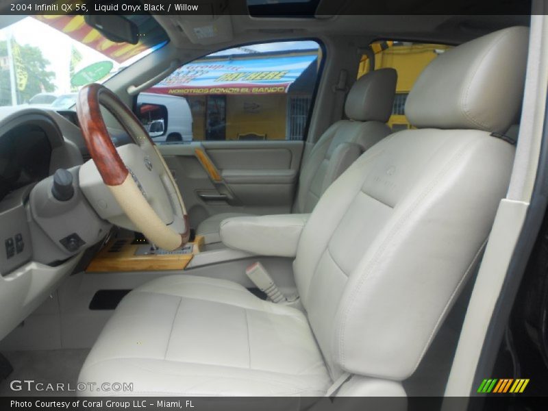 Liquid Onyx Black / Willow 2004 Infiniti QX 56