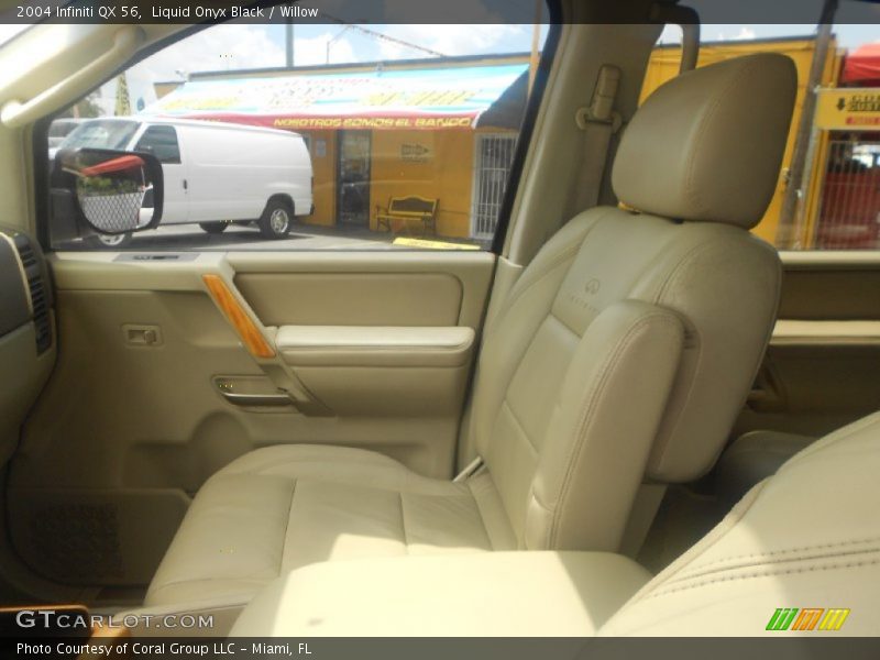 Liquid Onyx Black / Willow 2004 Infiniti QX 56