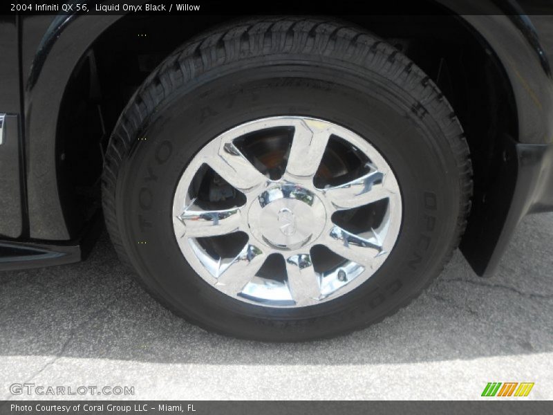 Liquid Onyx Black / Willow 2004 Infiniti QX 56