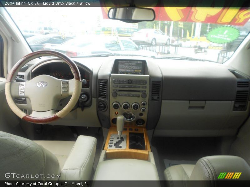 Liquid Onyx Black / Willow 2004 Infiniti QX 56